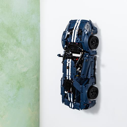 Brickify Montagehaken kompatibel mit Lego Ford GT 42154 – Custom Haken für Technic Car Wall Display Modelle – Inklusive Schrauben & Dübel für die Installation von Brickify