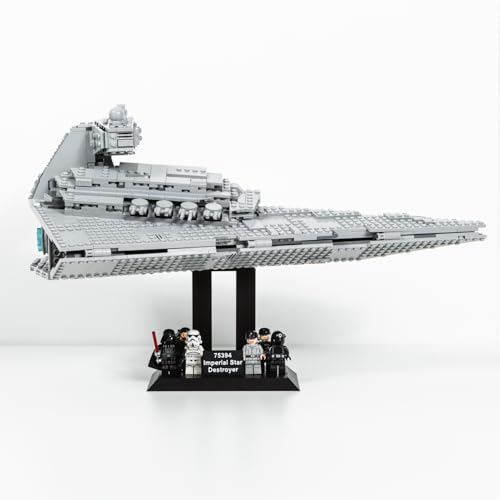 Brickify Präsentationsständer kompatibel mit LEGO Star Wars Star Destroyer 75394 - Premium Regalhalterung für Raumschiff-Display - Inklusive Minifiguren-Basis - Ständer für Star Ship Modell - Schiff Brickify Präsentationsständer kompatibel mit LEGO Star Wars Star Destroyer 75394 - Premium Regalhalterung für Raumschiff-Display - Inklusive Minifiguren-Basis - Ständer für Star Ship Modell - Schiff von Brickify