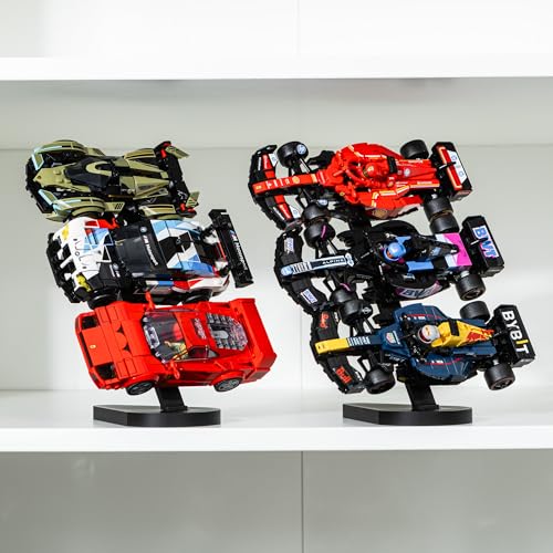 Brickify Regalständer, kompatibel mit LEGO Speed Champions – Autos nicht im Lieferumfang enthalten – Präsentieren Sie Ihre Sammlung – platzsparende Display-Lösung (Starter-Pack) von Brickify