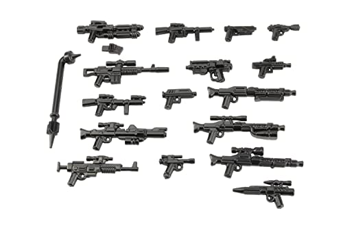 BrickArms Star Wars™ Blaster Vector Waffenset | Set enthält 17 Waffen | Geeignet für Klemmbaustein Figuren von BricksStuff
