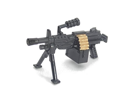 BrickArms Minifig.Cat M249, MG mit Zweibein und herausnehmbaren Magazin, Militär von BricksStuff