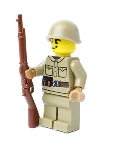 Russischer Soldat | Ausgerüstet mit BrickArms Mosin Nagant und Helm | Bedruckte Custom Figur von BricksStuff