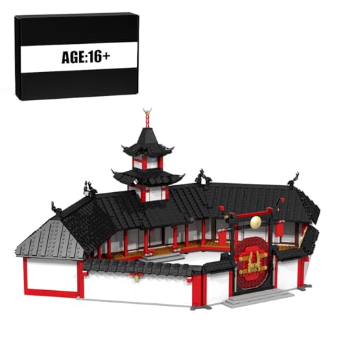 Bricksdiytoy Architecture Ninja Dojo Kloster Bausteine Set-TimBricks99 Design, Orientalische Architektur mit Rot-Weißen Wänden, Premium Deko-Modell für Erwachsene, Sammlerset mit 1920 Teile Bricksdiytoy Architecture Ninja Dojo Kloster Bausteine Set-TimBricks99 Design, Orientalische Architektur mit Rot-Weißen Wänden, Premium Deko-Modell für Erwachsene, Sammlerset mit 1920 Teile von Bricksdiytoy
