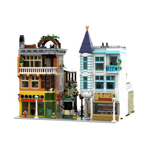 Bricksdiytoy Architecture Old Town Shop Diagonal Street Scene Building Blocks Set Modulares Altstadt-Modell, Detaillierte Straßenszene & Premium-Bausteine Geschenk für Sammler-4655 Teile von Bricksdiytoy