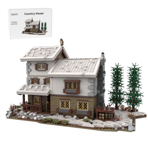Bricksdiytoy Architecture Winterliches Landhaus Bausatz – AlessandroMaffioli Design, Realistische Schneeszene & Detailliertes Interieur, Deko für Modelleisenbahn & Weihnachtsdorf-3103 Teile Bricksdiytoy Architecture Winterliches Landhaus Bausatz – AlessandroMaffioli Design, Realistische Schneeszene & Detailliertes Interieur, Deko für Modelleisenbahn & Weihnachtsdorf-3103 Teile von Bricksdiytoy