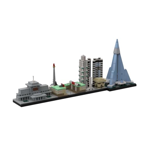 Bricksdiytoy Architektur-Ausstellungsstück Pjöngjang Skyline 1:2000-ElectricBoogalo Design mit Ryugyong Hotel & Plätzen, Mikro-Stadtmodell, Deko für Büro Geschenk für Erwachsene-1000 Teile Bricksdiytoy Architektur-Ausstellungsstück Pjöngjang Skyline 1:2000-ElectricBoogalo Design mit Ryugyong Hotel & Plätzen, Mikro-Stadtmodell, Deko für Büro Geschenk für Erwachsene-1000 Teile von Bricksdiytoy