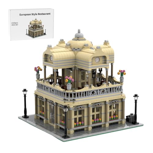Bricksdiytoy Europäisches Restaurant Gebäude Klemmbausteine Bausatz, Entworfen von lucapetraglia.it, Architekturmodell im Klassischen Stil mit Kuppeldach & Blumen-Dekor-2335 Teile Bricksdiytoy Europäisches Restaurant Gebäude Klemmbausteine Bausatz, Entworfen von lucapetraglia.it, Architekturmodell im Klassischen Stil mit Kuppeldach & Blumen-Dekor-2335 Teile von Bricksdiytoy