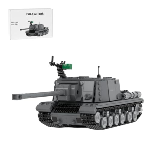 Bricksdiytoy ISU-152 Schwerer Artillerie-Panzer Bausatz Originalgetreues WW2 Sowjet-Militärmodell im Maßstab, Deko für Vitrinen & Historische Ausstellungen, Geschenk für Militär-Enthusiasten-809 Teile Bricksdiytoy ISU-152 Schwerer Artillerie-Panzer Bausatz Originalgetreues WW2 Sowjet-Militärmodell im Maßstab, Deko für Vitrinen & Historische Ausstellungen, Geschenk für Militär-Enthusiasten-809 Teile von Bricksdiytoy