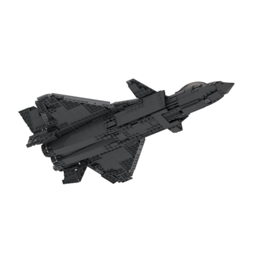 Bricksdiytoy J-20 Stealth Fighter Bausatz – 5. Generation Kampfflugzeug mit Beweglichen Waffenschächten, 896 Teile Militär-Modellbauset, Deko für Luftfahrtfans & Sammler (AB 16+) von Bricksdiytoy