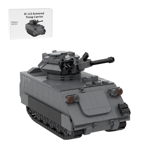 Bricksdiytoy Klemmbausteine M-113 Panzertransporter Modell, Militärfahrzeug Bausatz, Entworfen von AceBricks, Hochdetailliertes Sammler-Set mit PDF-Handbuch, Geschenk für Erwachsene, 569 Teile Bricksdiytoy Klemmbausteine M-113 Panzertransporter Modell, Militärfahrzeug Bausatz, Entworfen von AceBricks, Hochdetailliertes Sammler-Set mit PDF-Handbuch, Geschenk für Erwachsene, 569 Teile von Bricksdiytoy