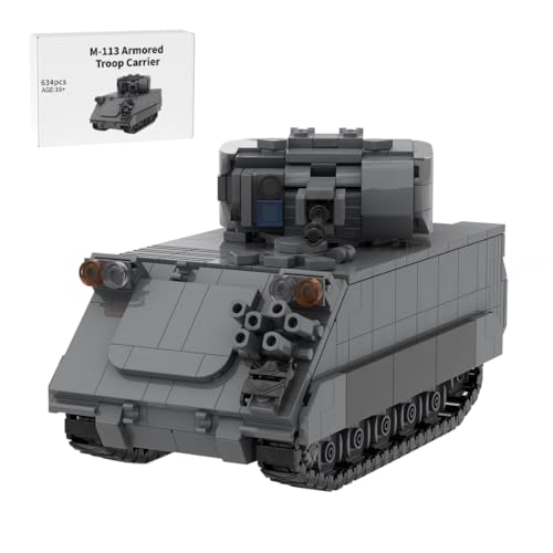 Bricksdiytoy Klemmbausteine M-113 Panzertransporter Modell, Militärfahrzeug Bausatz, Entworfen von AceBricks, Hochdetailliertes Sammler-Set mit PDF-Handbuch, Geschenk für Erwachsene, 634 Teile Bricksdiytoy Klemmbausteine M-113 Panzertransporter Modell, Militärfahrzeug Bausatz, Entworfen von AceBricks, Hochdetailliertes Sammler-Set mit PDF-Handbuch, Geschenk für Erwachsene, 634 Teile von Bricksdiytoy
