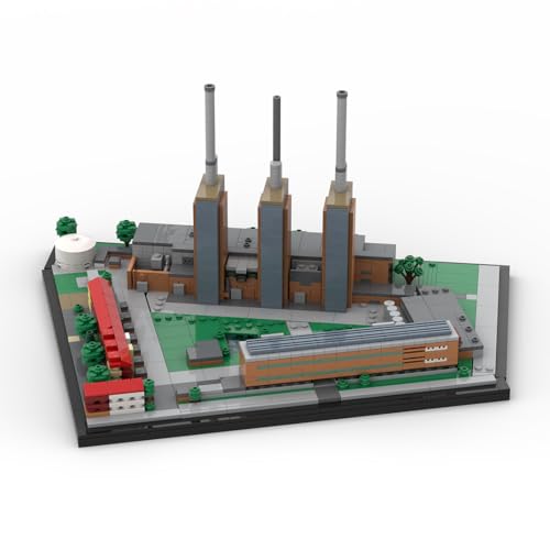 Bricksdiytoy MOC-176185 Heizkraftwerk Linden Hannover Bausatz - 1544 Teile Industrie-Architektur Modell, Tralux21 Design, Detailliertes Industriedenkmal für Sammler & Deko von Bricksdiytoy