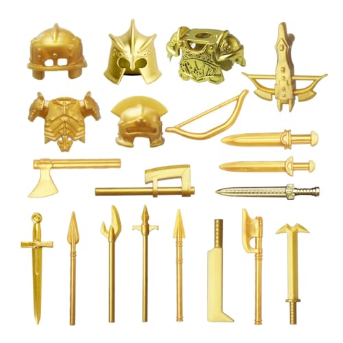Bricksdiytoy Mittelalter Gold Helmets Set, Mehrstilige Helmets mit Kann beliebig zusammengebaut Werden, Hohe Qualität ABS & QR-Anleitung für Diorama & Sammlerschau- 20 Teile Bricksdiytoy Mittelalter Gold Helmets Set, Mehrstilige Helmets mit Kann beliebig zusammengebaut Werden, Hohe Qualität ABS & QR-Anleitung für Diorama & Sammlerschau- 20 Teile von Bricksdiytoy
