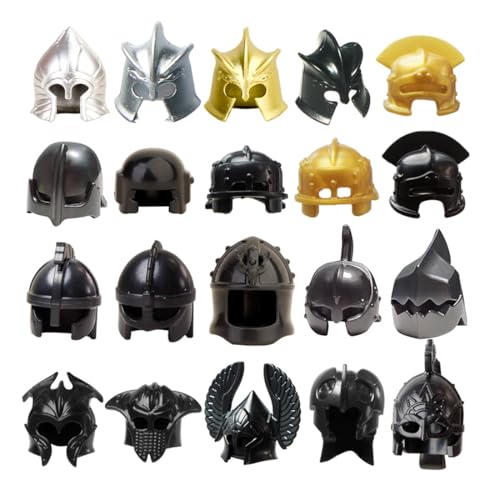 Bricksdiytoy Mittelalter Helmets Set, Mehrstilige Helmets mit Kann beliebig zusammengebaut Werden, Hohe Qualität ABS & QR-Anleitung für Diorama & Sammlerschau- 20 Teile Bricksdiytoy Mittelalter Helmets Set, Mehrstilige Helmets mit Kann beliebig zusammengebaut Werden, Hohe Qualität ABS & QR-Anleitung für Diorama & Sammlerschau- 20 Teile von Bricksdiytoy