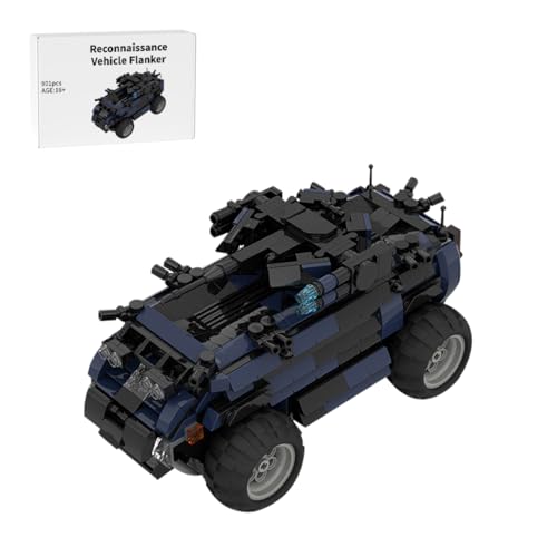 Bricksdiytoy Reconnaissance Vehicle Flanker Klemmbausteine Modell, Modell eines gepanzerten Fahrzeugs mit Granatwerfer und Flammenwerfer, Militär-Spähwagen Bausatz mit für Erwachsene Bricksdiytoy Reconnaissance Vehicle Flanker Klemmbausteine Modell, Modell eines gepanzerten Fahrzeugs mit Granatwerfer und Flammenwerfer, Militär-Spähwagen Bausatz mit für Erwachsene von Bricksdiytoy