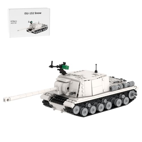 Bricksdiytoy Sowjetischer ISU-152 Schnee-Panzer Klemmbausteine Bausatz 1:35, 809 Teile MOC WW2 Wintertarnung Modell mit In weißer Farbe bemalt, Geschenk für Panzer-Enthusiasten ab 16 Jahren Bricksdiytoy Sowjetischer ISU-152 Schnee-Panzer Klemmbausteine Bausatz 1:35, 809 Teile MOC WW2 Wintertarnung Modell mit In weißer Farbe bemalt, Geschenk für Panzer-Enthusiasten ab 16 Jahren von Bricksdiytoy