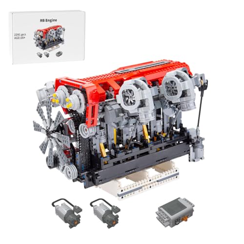Bricksdiytoy l6 Motor Klemmbausteine Bausteine, RB DOHC Vier-Ventil-Reihen-Sechs-Zylinder MOC Engine Modellbau-Blöcke Set, Auto Motor Bausatz für Geschenk/Sammler - 2291 Stück Bricksdiytoy l6 Motor Klemmbausteine Bausteine, RB DOHC Vier-Ventil-Reihen-Sechs-Zylinder MOC Engine Modellbau-Blöcke Set, Auto Motor Bausatz für Geschenk/Sammler - 2291 Stück von Bricksdiytoy