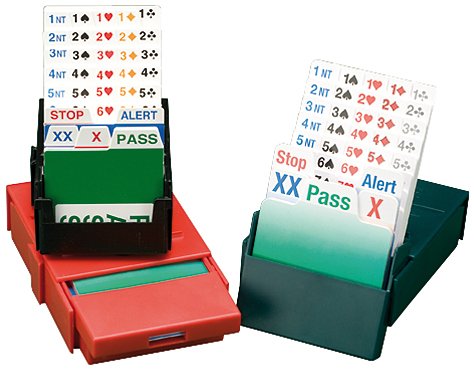 Bridge Partner Bidding Box/Bietbox klein - 4 Stück mit Inhalt - schwarz von Bridge Partner