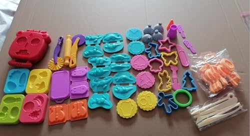 Bridokit 54 Stück Knete Zubehör Set, Knetwerkzeug für Kinder Formen Enthalten Burger Eiscreme, Nudelmaschine, Dinosauriern, mit Aufbewahrungstasche, Knete Dough Set für Jungen Mädchen Bridokit 54 Stück Knete Zubehör Set, Knetwerkzeug für Kinder Formen Enthalten Burger Eiscreme, Nudelmaschine, Dinosauriern, mit Aufbewahrungstasche, Knete Dough Set für Jungen Mädchen von Bridokit