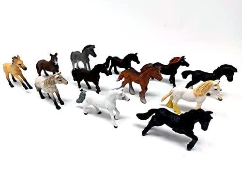 Brigamo 【𝙋𝙧𝙞𝙢𝙚 𝘿𝙚𝙖𝙡】 12 x Premium Spielzeug Pferde Figuren - Hand bemalt von Brigamo