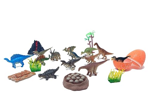 Brigamo 【𝙋𝙧𝙞𝙢𝙚 𝘿𝙚𝙖𝙡】 13 x Premium Dinosaurier Figuren - Hand bemaltes Dinosaurier Spielzeug ab 4 Jahre Junge von Brigamo