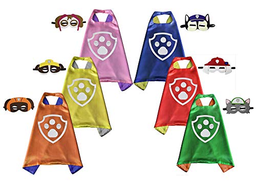 Brigamo 6 x Fellfreunde Superhelden Kinderkostüm Kinder Kostüme, ideal für Kindergeburtstag, Fasching oder Karneval von Brigamo