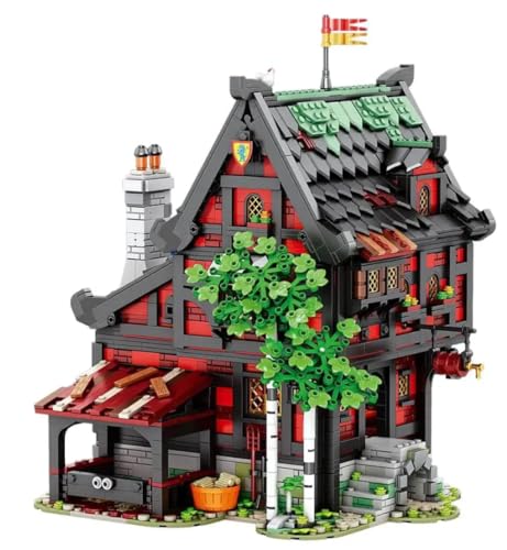 Brigamo Mittelalter Taverne Klemmbausteine Set, 3214 Bausteine von Brigamo