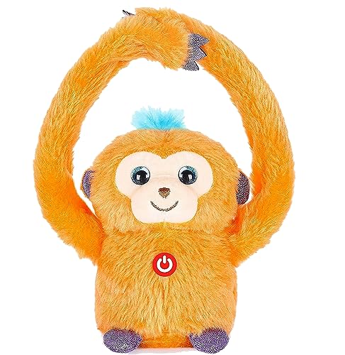 Brigamo Plüsch AFFE Tumble Monkey Plüschtier Tanzt und spricht nach was du sagst - Siehe Video (orange) von Brigamo