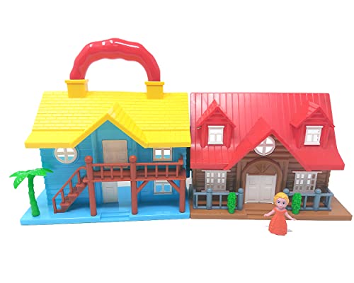 Brigamo 【𝙋𝙧𝙞𝙢𝙚 𝘿𝙚𝙖𝙡】 Pocket Miniatur Haus mit Puppenhaus Möbel und Minifigur von Brigamo