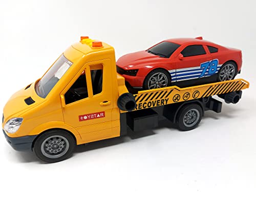 Brigamo 【𝙋𝙧𝙞𝙢𝙚 𝘿𝙚𝙖𝙡】 Spielzeug Auto MB Sprinter Abschlepper, Abschleppwagen mit Auto inkl. Soundmodul von Brigamo