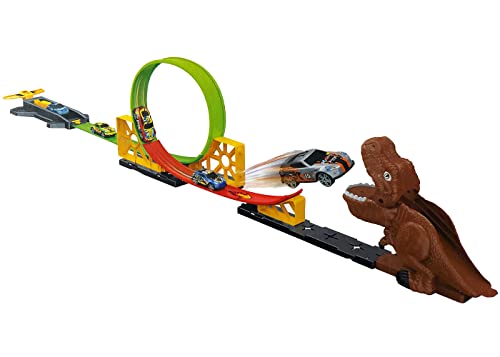 【𝙋𝙧𝙞𝙢𝙚 𝘿𝙚𝙖𝙡】 Dinosaurier Spielzeug Rennbahn mit Looping und Katapult Start, Auto Spielzeug ab 6 Jahre für Jungen von Brigamo