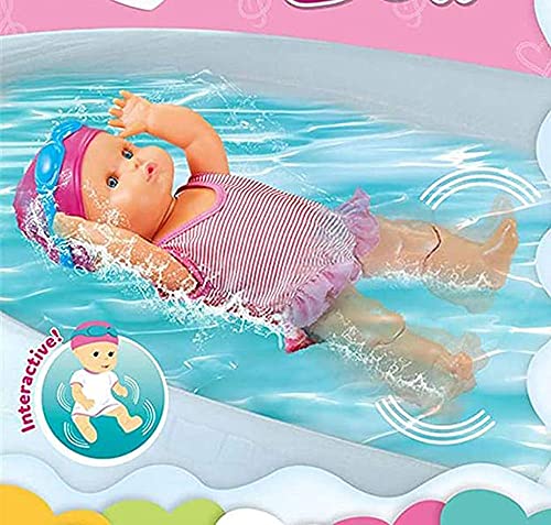 Interaktive Schwimmpuppe Baby Puppe mit Schwimm Funktion, Wasserspielzeug für die Badewanne von Brigamo