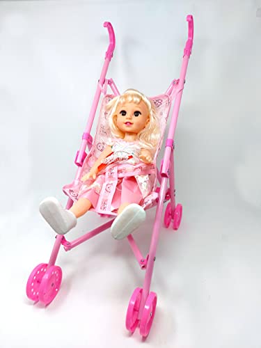 【𝙋𝙧𝙞𝙢𝙚 𝘿𝙚𝙖𝙡】 Premium Puppenbuggy Puppenwagen inkl. Puppe, Mädchen Spielzeug von Brigamo