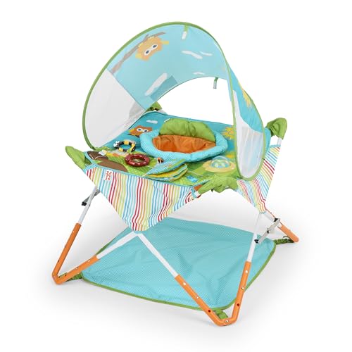 Bright Starts Pop 'N Jump Faltbarer Aktivitäts-Jumperoo, Tragbares Aktivitätscenter für Babys, UPF 50+ Sonnendach, 4 Sensorische Spielzeuge, Reisetasche, 6-12 Monate Bright Starts Pop 'N Jump Faltbarer Aktivitäts-Jumperoo, Tragbares Aktivitätscenter für Babys, UPF 50+ Sonnendach, 4 Sensorische Spielzeuge, Reisetasche, 6-12 Monate von Bright Starts