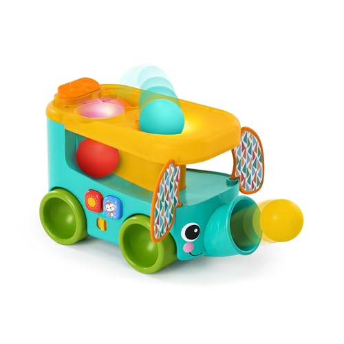 Bright Starts Pop & Roll Safari Bus Ballspielzeug, Elefanten Popper und Werfer, Baby Krabbelspielzeug, Unisex, Alter 6 Monate+ Bright Starts Pop & Roll Safari Bus Ballspielzeug, Elefanten Popper und Werfer, Baby Krabbelspielzeug, Unisex, Alter 6 Monate+ von Bright Starts