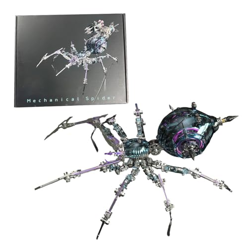 BrightBud 3D Metall Puzzle Erwachsene, 3D Steampunk Metall-Spinnen-Modell mit Transparente Panzerung & LED, DIY Mechanischer Spider Modell, Steampunk Insekt Set, Desktop Ornamente, 602 Teilen BrightBud 3D Metall Puzzle Erwachsene, 3D Steampunk Metall-Spinnen-Modell mit Transparente Panzerung & LED, DIY Mechanischer Spider Modell, Steampunk Insekt Set, Desktop Ornamente, 602 Teilen von BrightBud