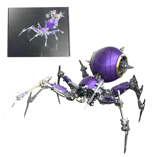 BrightBud 3D Metall Puzzle Erwachsene, 3D Steampunk Metall-Spinnen-Modell mit Transparente Panzerung & LED, DIY Mechanischer Spider Modell, Steampunk Insekt Set, Desktop Ornamente, 602 Teilen BrightBud 3D Metall Puzzle Erwachsene, 3D Steampunk Metall-Spinnen-Modell mit Transparente Panzerung & LED, DIY Mechanischer Spider Modell, Steampunk Insekt Set, Desktop Ornamente, 602 Teilen von BrightBud