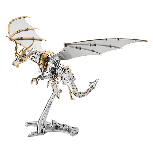BrightBud 3D Metall Puzzle Modellbausatz Erwachsene, Thunder Pterosaur 3D MetallBausatz, DIY Drache Metall, Mechanisches Bionik-Modell, Steampunk Sammelbare & Deko Geschenk, 373 Teilen BrightBud 3D Metall Puzzle Modellbausatz Erwachsene, Thunder Pterosaur 3D MetallBausatz, DIY Drache Metall, Mechanisches Bionik-Modell, Steampunk Sammelbare & Deko Geschenk, 373 Teilen von BrightBud