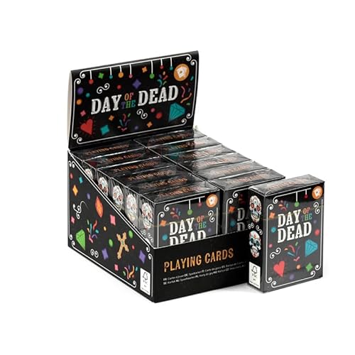 Brightium Deck – Französisches Kartenspiel mit Tag der Toten, 54 Karten, lebendige Farben und festliches Thema, ideal für Spiele und Dekorationen Brightium Deck – Französisches Kartenspiel mit Tag der Toten, 54 Karten, lebendige Farben und festliches Thema, ideal für Spiele und Dekorationen von Brightium