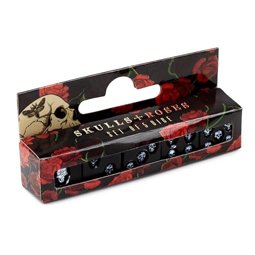 Brightium Würfel-Set – 5 Schwarze Würfel mit Totenkopf-Design, ideal für Brettspiele, langlebig und einzigartig. Brightium Würfel-Set – 5 Schwarze Würfel mit Totenkopf-Design, ideal für Brettspiele, langlebig und einzigartig. von Brightium