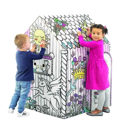 Spielhaus – Robuste Struktur, Einhorn-Design, bunt, fördert Kreativität, langlebige Materialien, ideal für Kinderspiele. von Brightium