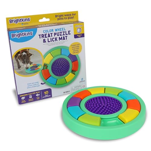 Brightkins Colour Wheel Leckerli‑Puzzle & Lick‑Mat – Mehrstufige Snack‑Herausforderung für Hunde von Brightkins