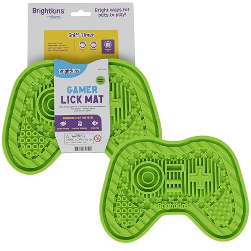 Brightkins Gamer Leckmatte, interaktives Hundespielzeug, Futter-Gummimatte und Schnüffelbedarf, Bereicherung Welpenunterlagen, Essentials-Produkte, Angstlinderung, interaktives Hundespielzeug von Brightkins