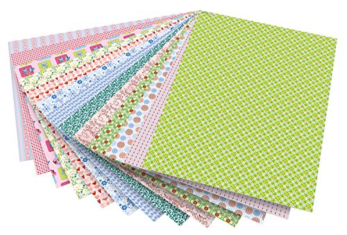 folia 46909 - Motivkarton Romantik sortiert, 50 x 70 cm, 270 g/qm, 13 Bogen - Grundlage für vielfältige Bastelarbeiten und -ideen von folia