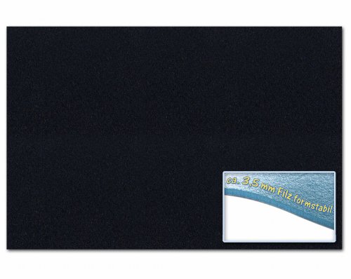 folia 510390 - Bastelfilz 3,5 mm, ca. 30 x 45 cm, 1 Bogen, schwarz, formstabil, klebefleckenfrei - ideal für vielfältige Bastelarbeiten von folia