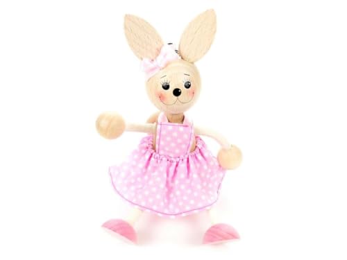 Brink Holzspielzeug Schwingfigur Hase rosa Kleid – Handgefertigte Dekoration aus Holz Brink Holzspielzeug Schwingfigur Hase rosa Kleid – Handgefertigte Dekoration aus Holz von Brink Holzspielzeug
