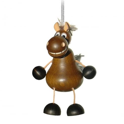 Brink Holzspielzeug Schwingfigur Hüpfer Pferd aus Holz mit Spiralfeder von Brink Holzspielzeug