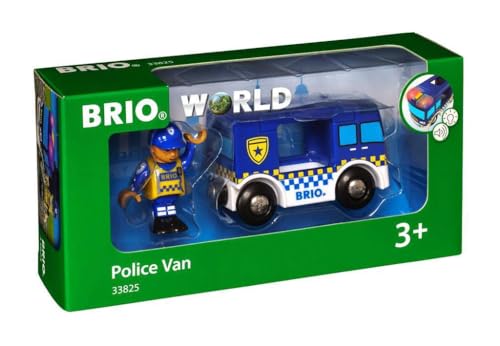 BRIO Bahn 33825 - Polizeiwagen mit Licht und Sound von BRIO