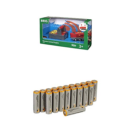 BRIO World 33213 - Frachtlok-IR mit Amazon Basics Batterien von BRIO