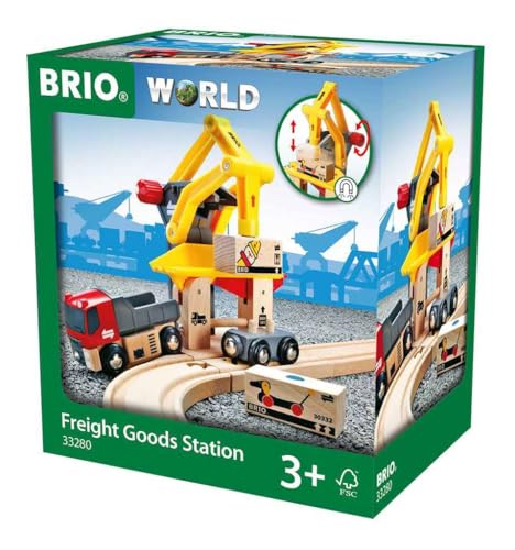 BRIO World 33280 Frachtverladestation - Eisenbahnzubehör für die BRIO Holzeisenbahn - Kleinkinderspielzeug empfohlen für Kinder ab 3 Jahren von BRIO